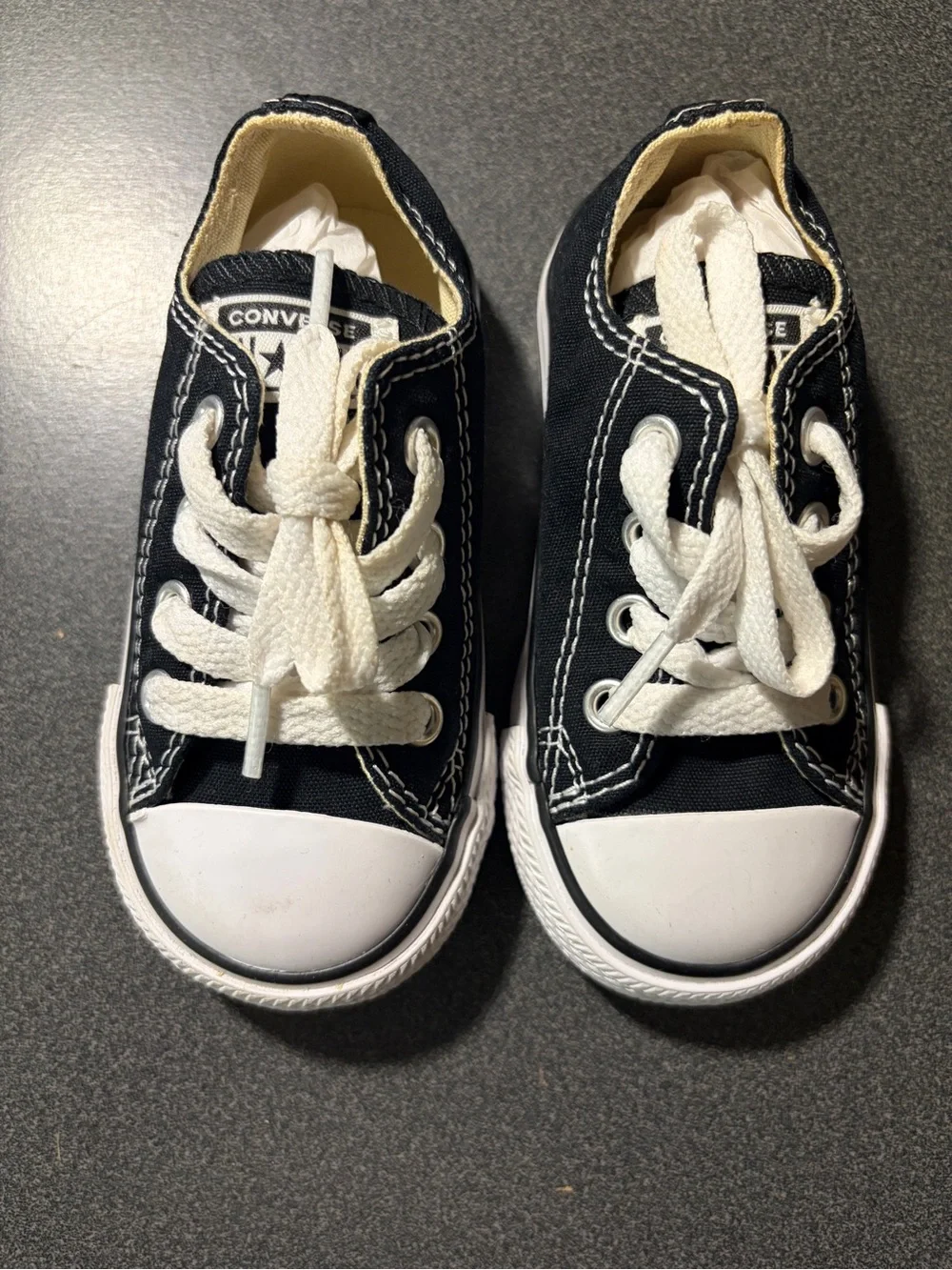 Converse Kids Black and White Low-Top Sneakers